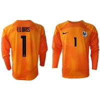 Camiseta Francia Hugo Lloris #1 Portero Primera Equipación Replica Mundial 2022 mangas largas